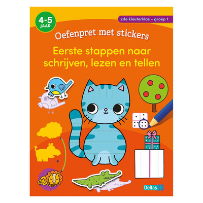 Deltas übt Spaß mit Aufklebern Gruppe 1 Writing, Lesen, Zählen (4-5 Jahre)
