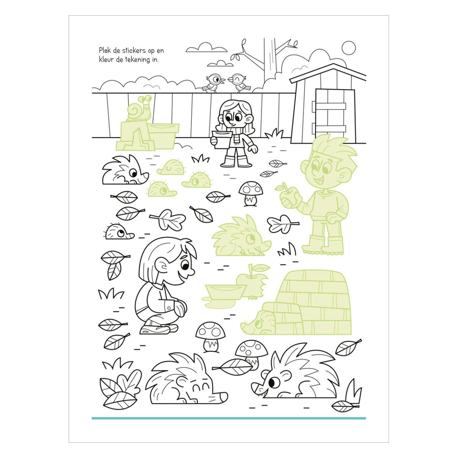 Aufkleberbuch - Tiere im Haus und Garten