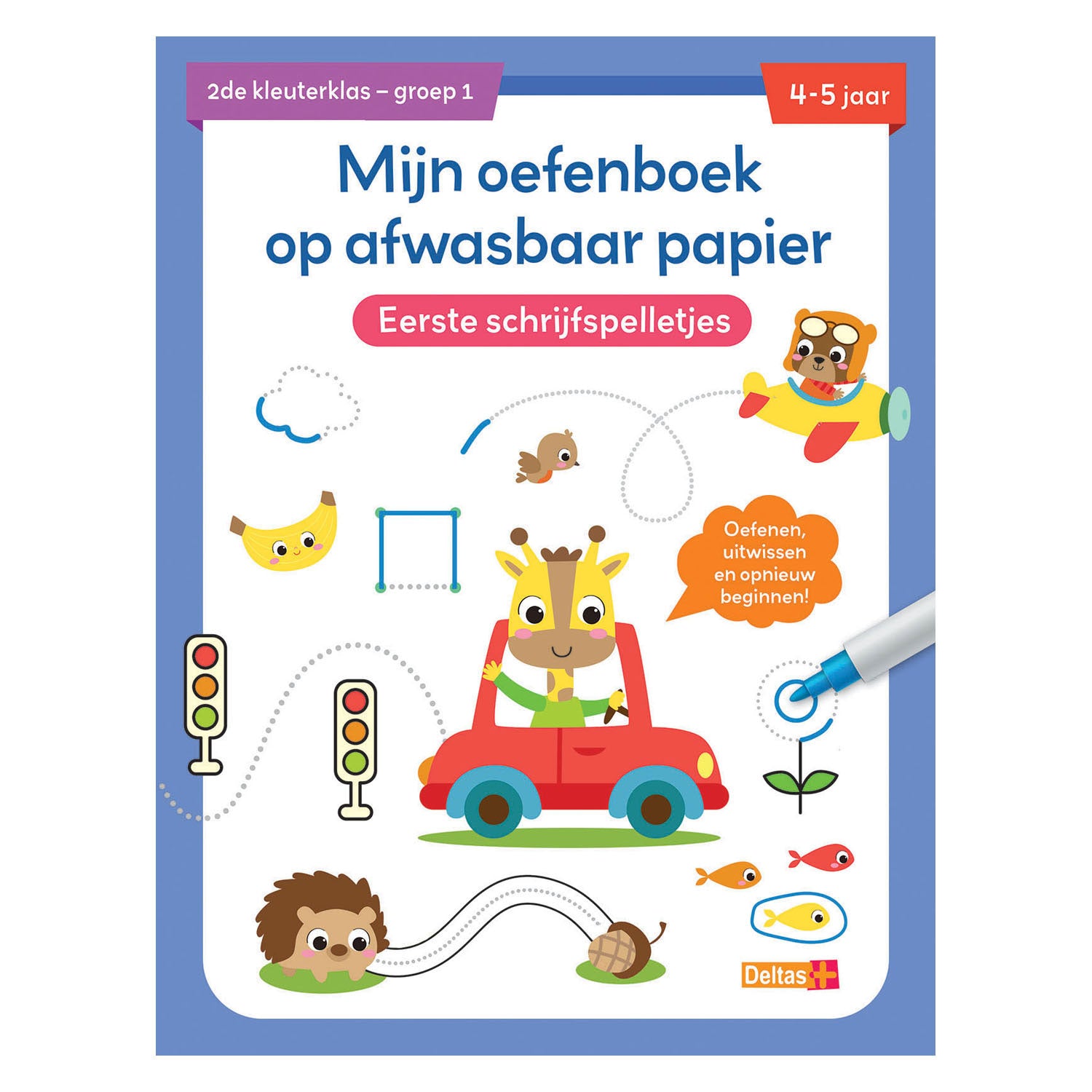 Deltas Schulheft aus waschbarem Papier, erste Schreibspiele (4-5 Jahre)