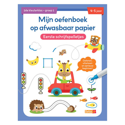 Deltas Schulheft aus waschbarem Papier, erste Schreibspiele (4-5 Jahre)