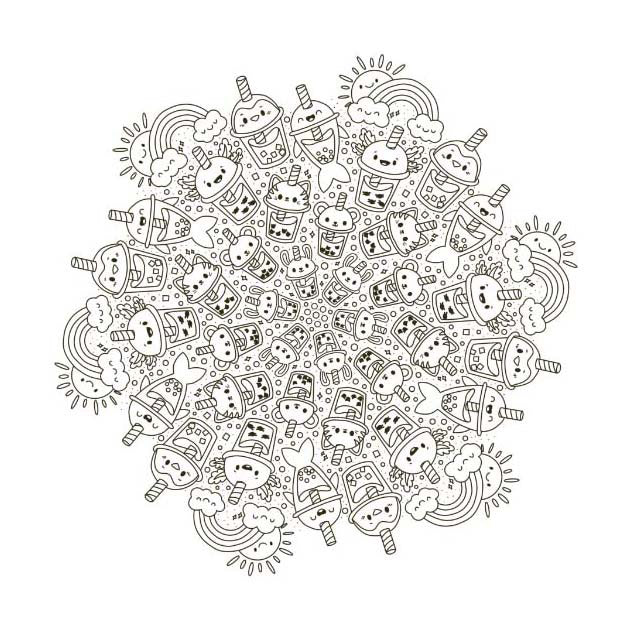 Deltas Kawaii-Mandala-Malspaß