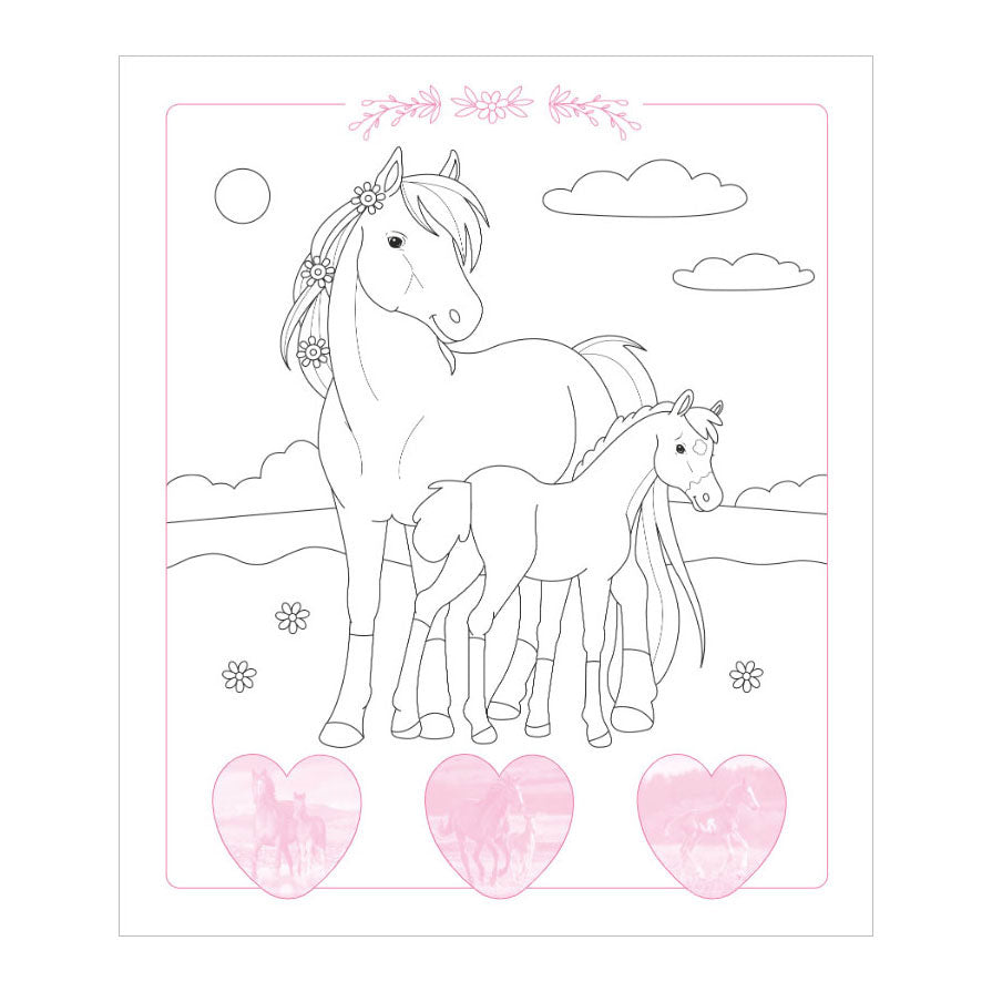 Deltas Traumpferde-Stickerparade – Malbuch