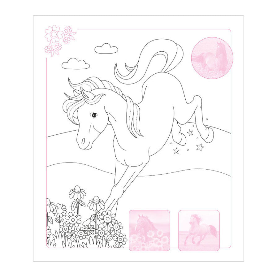 Deltas Traumpferde-Stickerparade – Malbuch