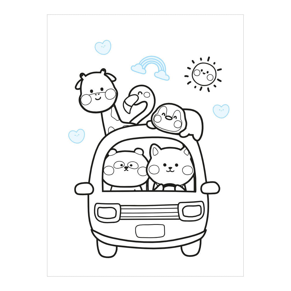 Deltas kawaii Farb- und Aufkleberspaß-Malbuch