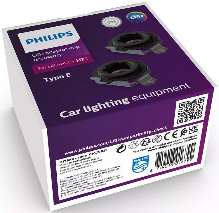 Philips Adapter Ultinon Pro6000 Adapterring LED H7 Typ 11178x2