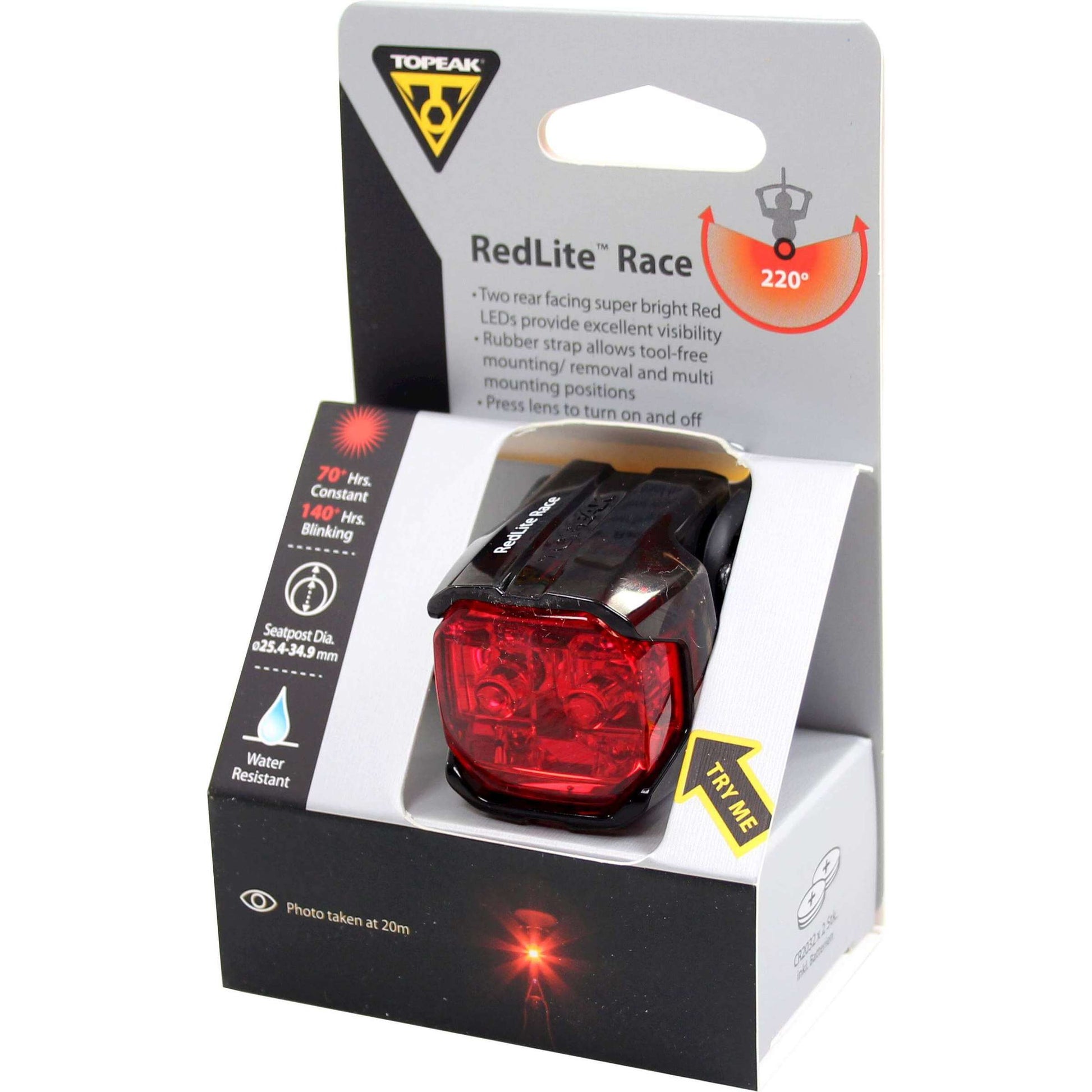 Topeak Taillight Redlite Race Battery Battery Black
