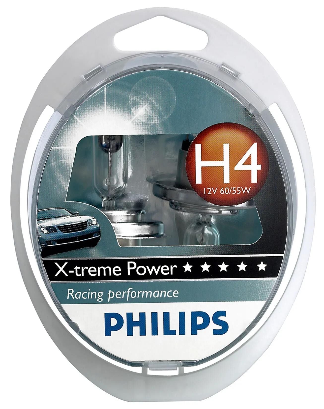 Philips Scheinwerferlampe, H4-Sockel: P43T-38 12V60 55W