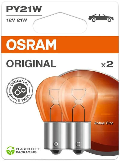 Osram Ballbirb 12V 21W 2PCS. Orange Blase