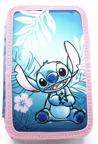 Jim Jam Disney Stich gefülltes Federmäppchen mit 3 Fächern