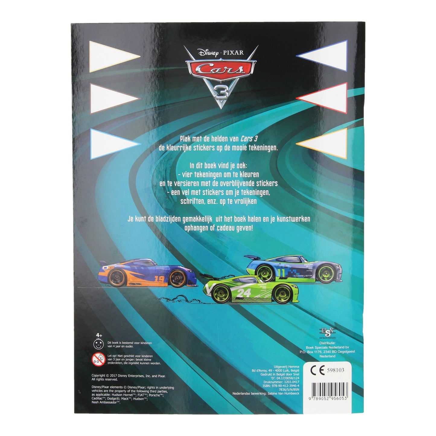 Autos 3 Aufkleber und Malbuchbuch