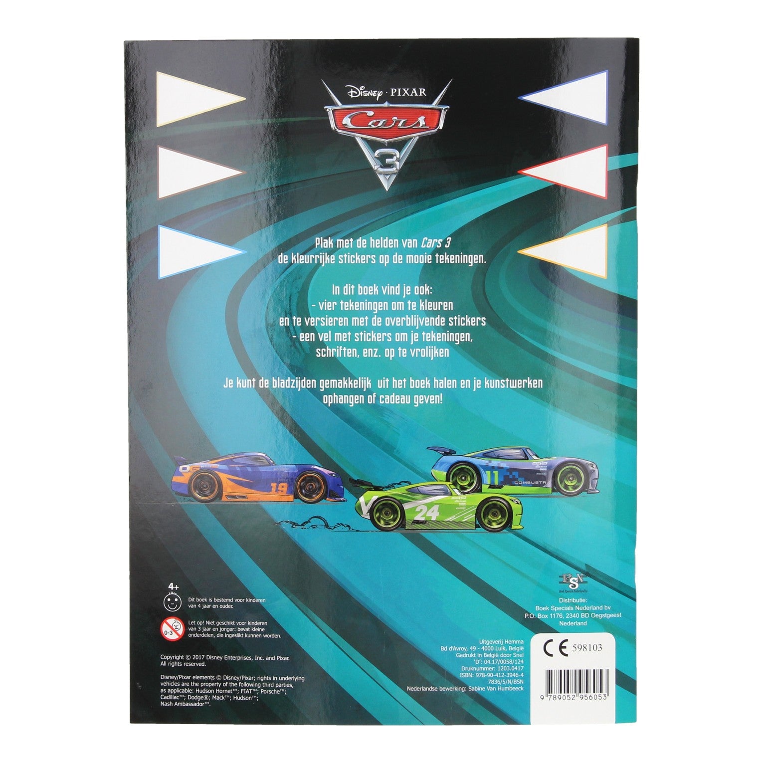 Autos 3 Aufkleber und Malbuchbuch