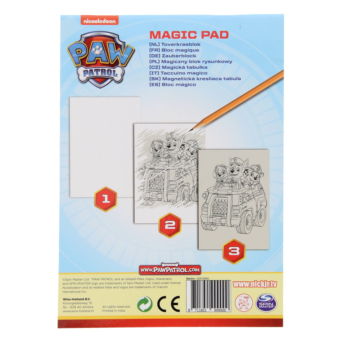 Paw Patrol magischer Kratzblock 21x15cm