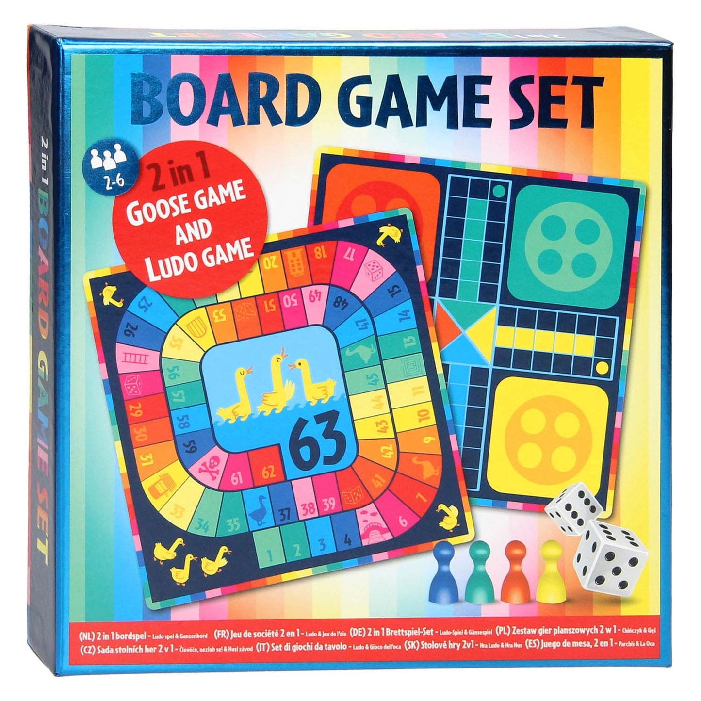 Kinderspiel Ludo Gänse Board 2in1