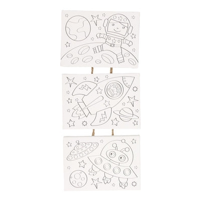 Leinwand Malerei Set Space, Set von 3 Teilen