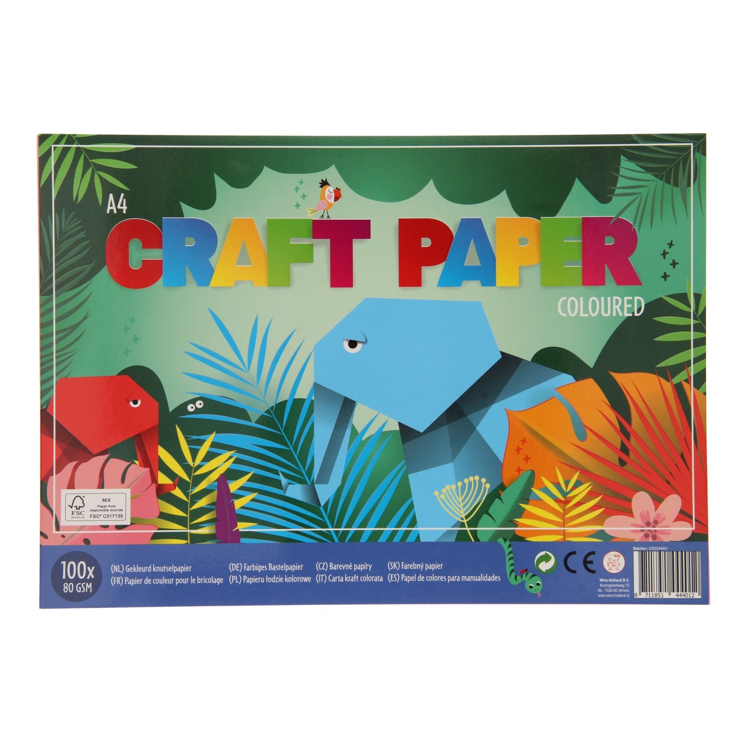 - Craft Paper Junior 21 x 30 cm A4 100 Blätter