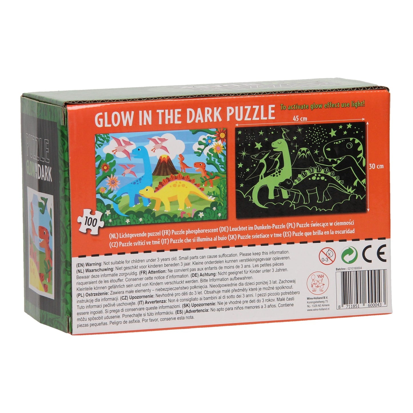 Beinpuzzle im Dunkeln - Dinosaurier, 100..