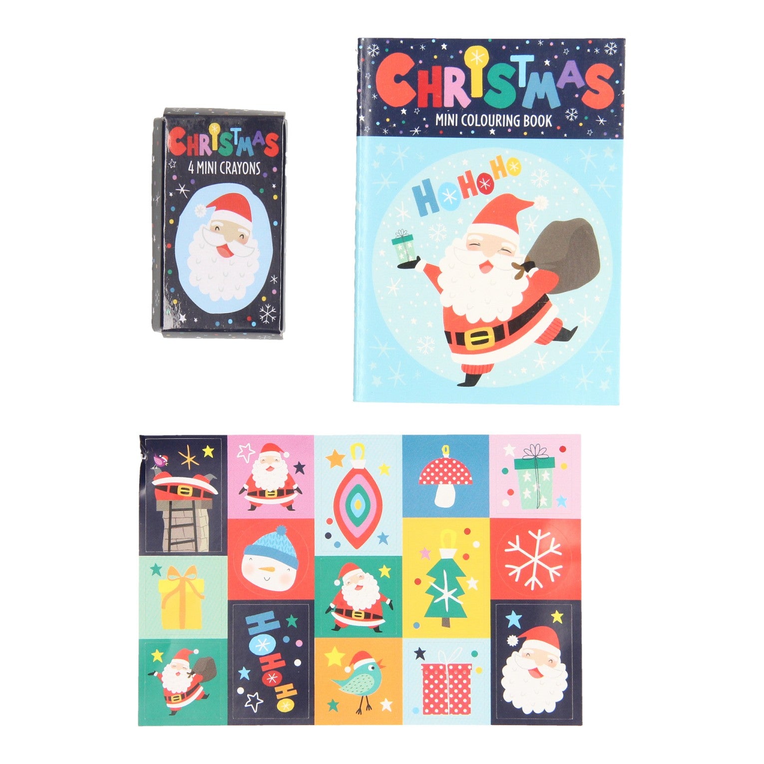 Behandlungssatz: Malbuch, Wachs Crayons Stickerel Christmas
