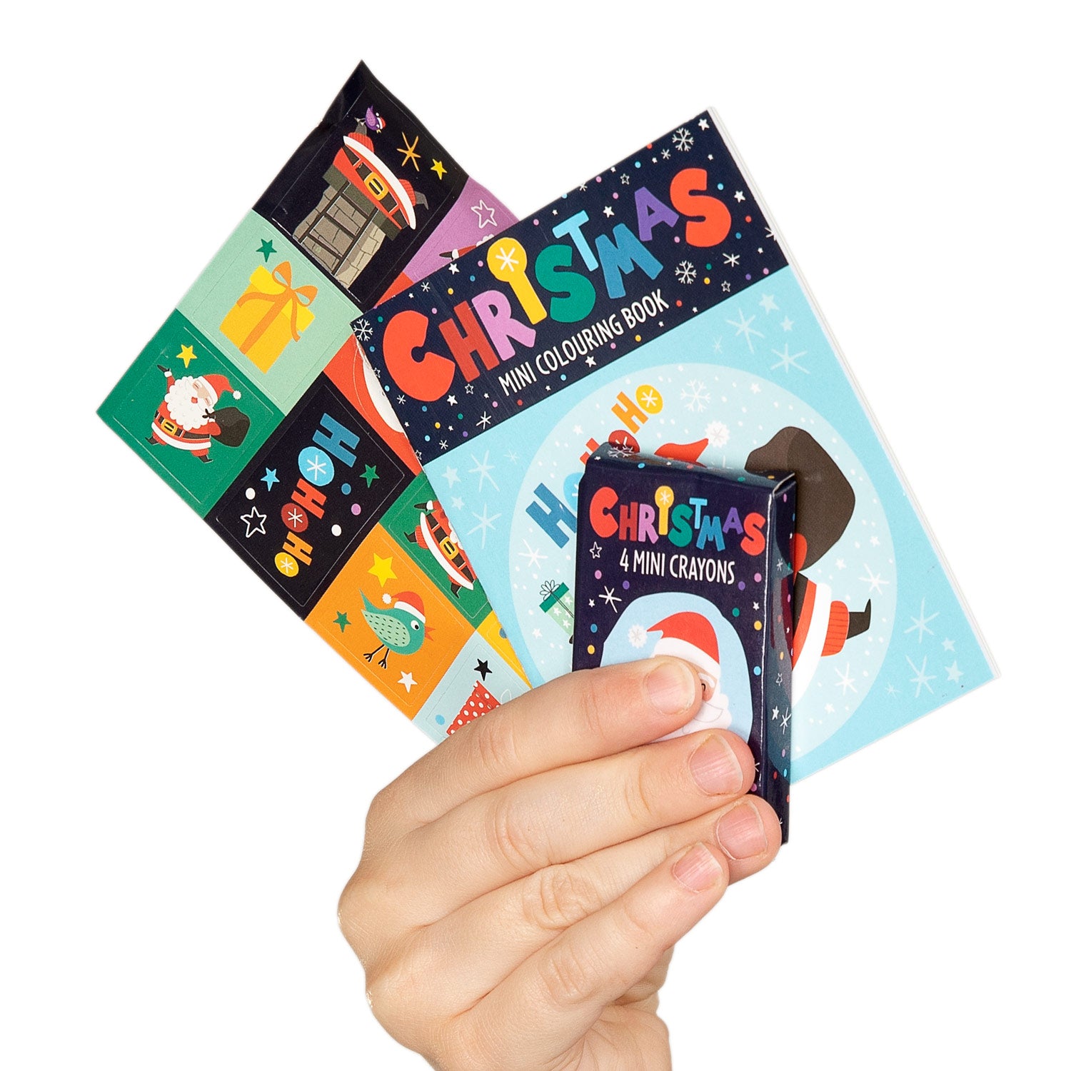 Behandlungssatz: Malbuch, Wachs Crayons Stickerel Christmas