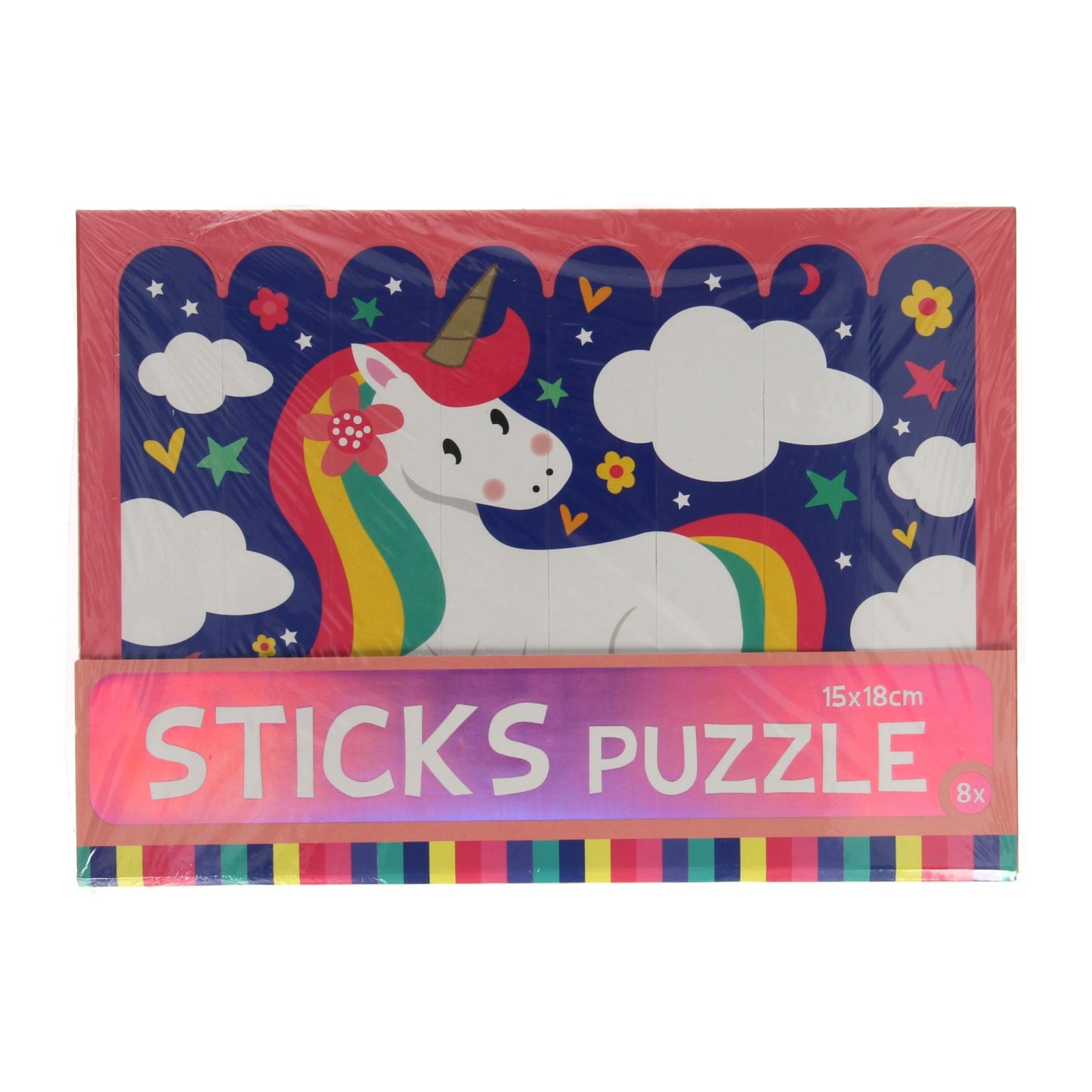 Streifenpuzzle - Einhorn
