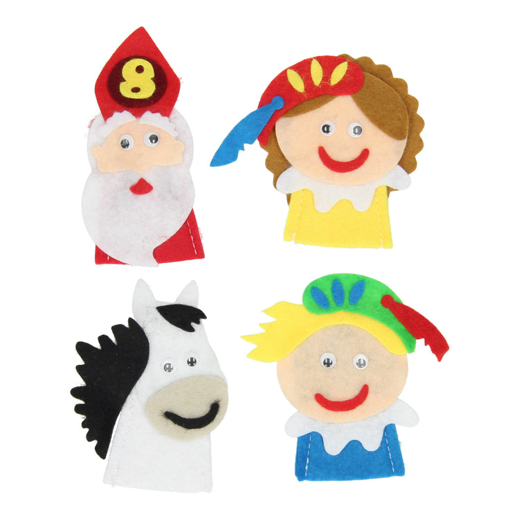 Machen Sie Ihren eigenen Filzfinger Pops Sinterklaas, 4st.