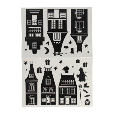 Silhouette -Fensteraufkleber Sinterklaas