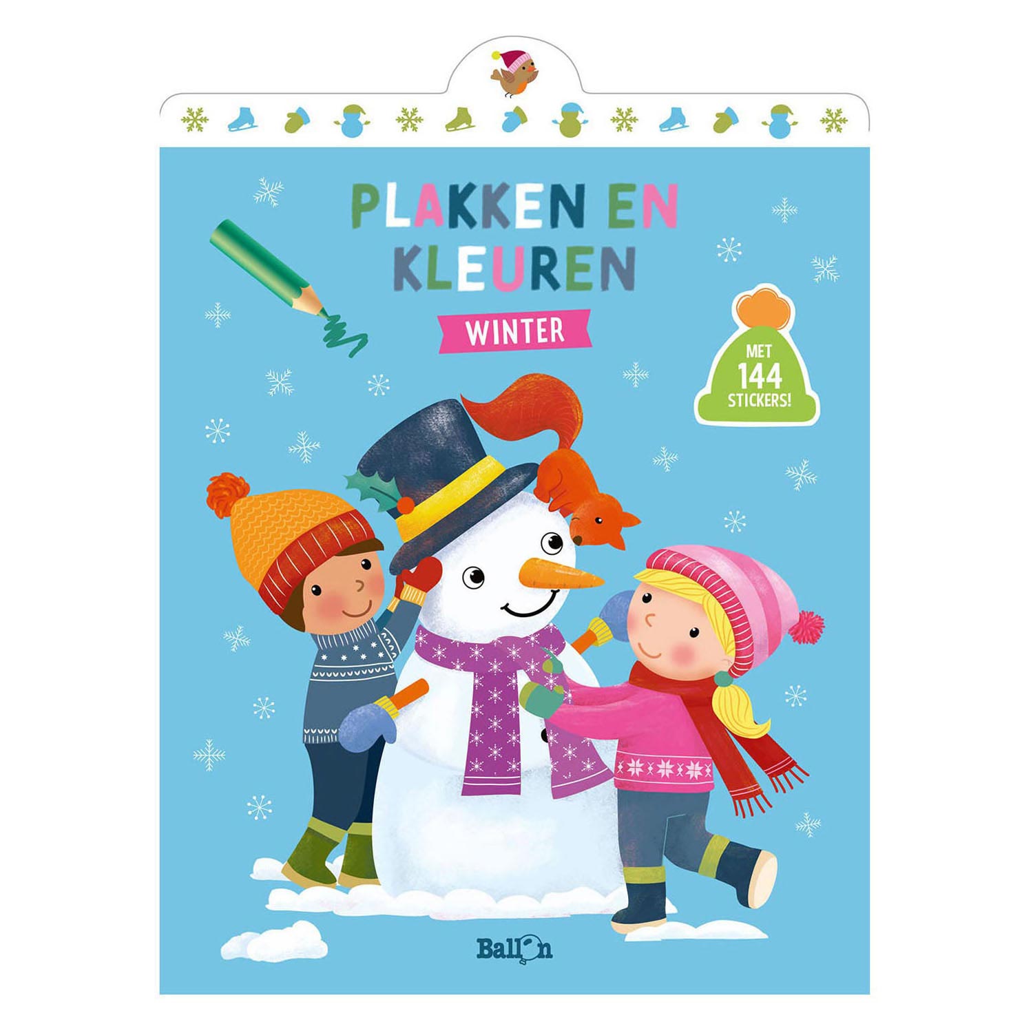 Aufkleber und Farbaufkleber Buch Winter