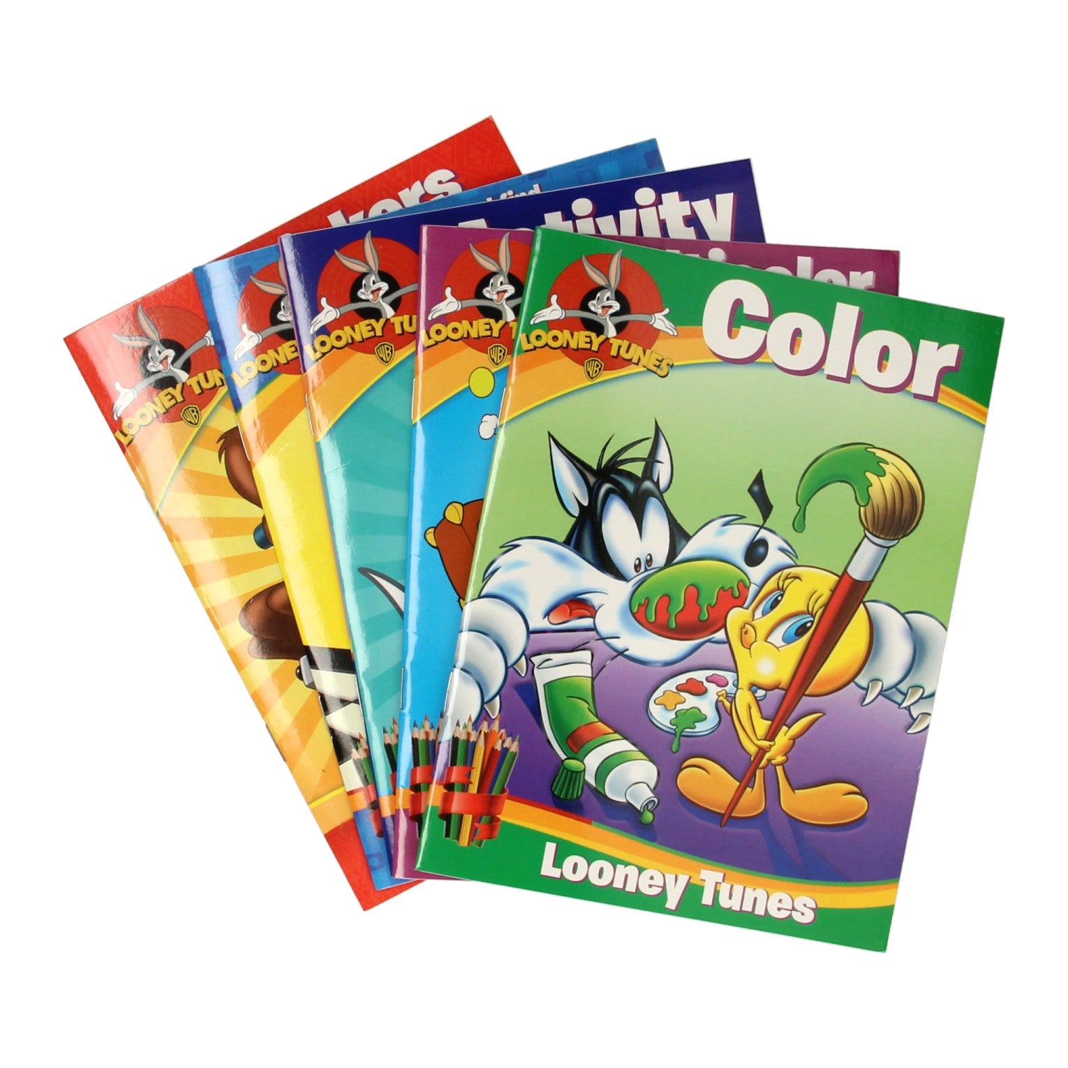 Buch Specials Nederland Bv Looney Tunes Colorbook Box mit farbigen Stiften