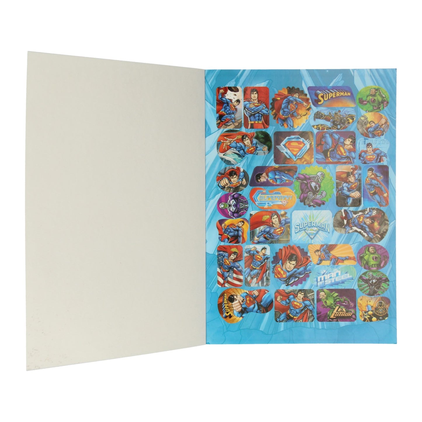 Warner Bros Color Book Superman mit Aufklebern