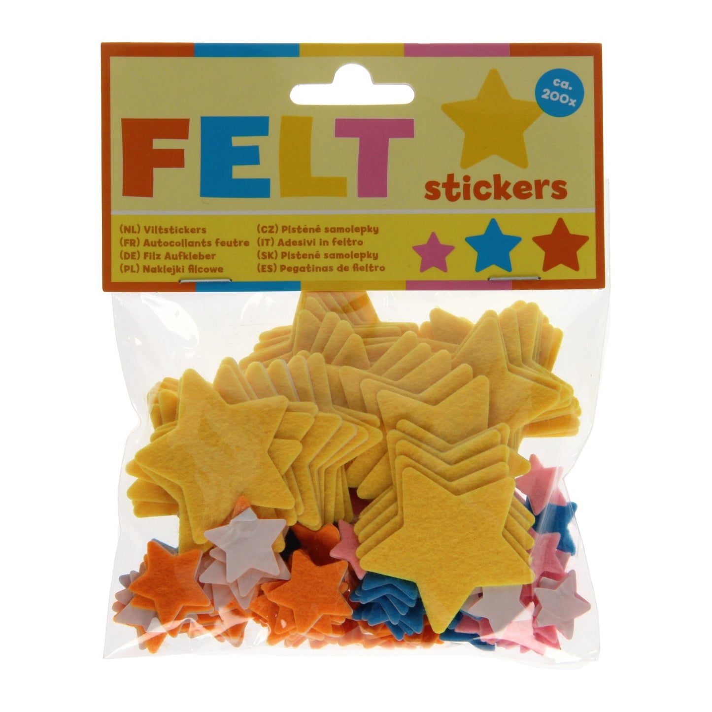 Gewinnt Holland Viltstickers - Stars, 200st.