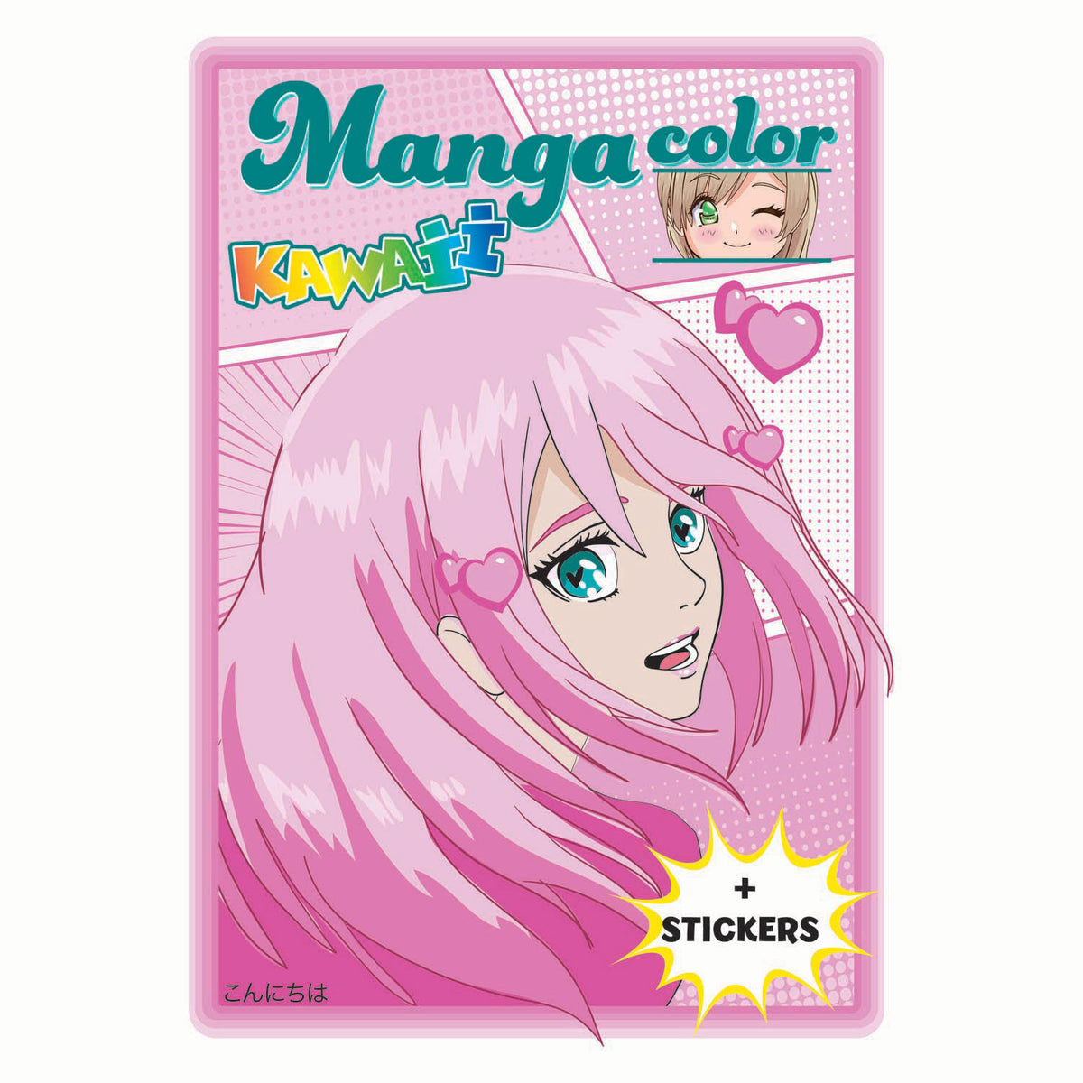 Buchangebote Niederlande bv Manga Color Kawaii und Malbuch mit Aufklebern