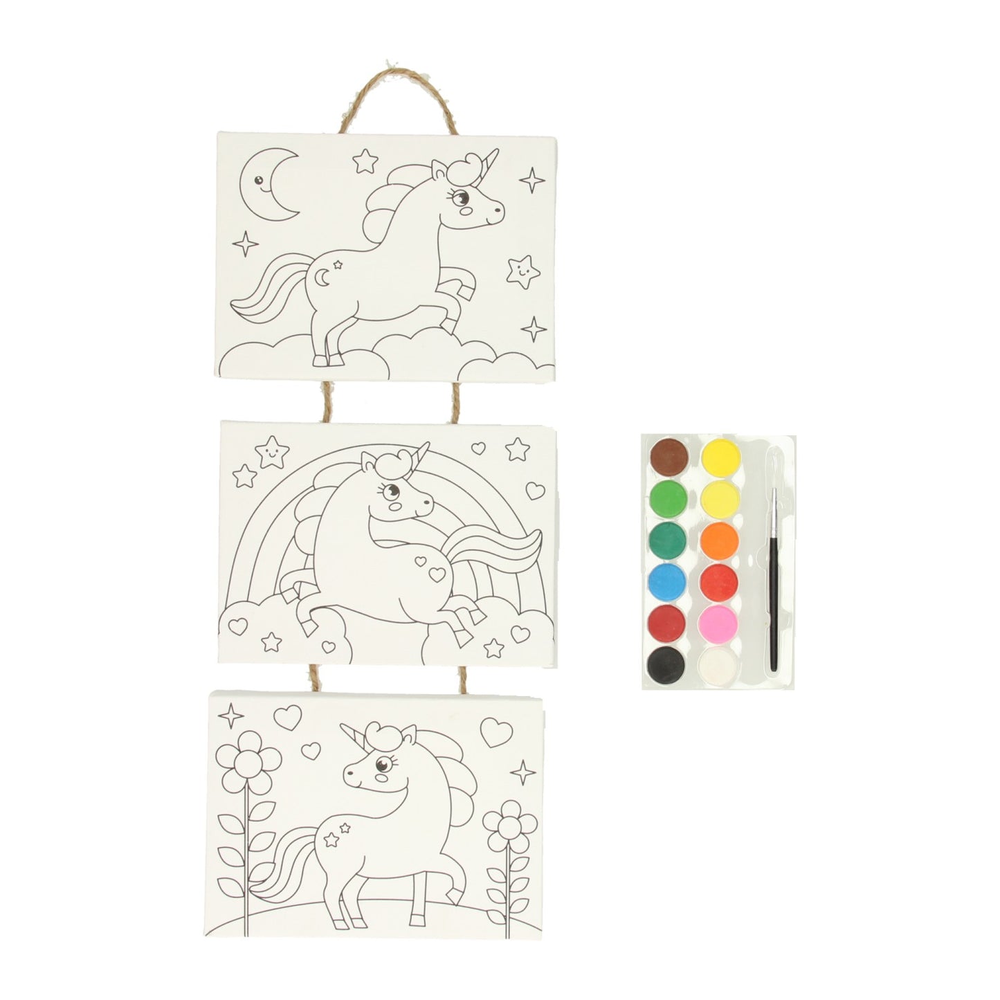 Gewinnt Holland Canvas Gemälde auf dem Seil Einhorn, 3st