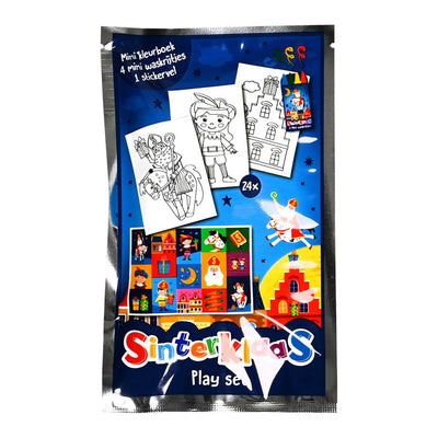 Gewinnt Holland Malbuch Sinterklaas mit 4 Wachsbuntstiften und Aufkleberblatt