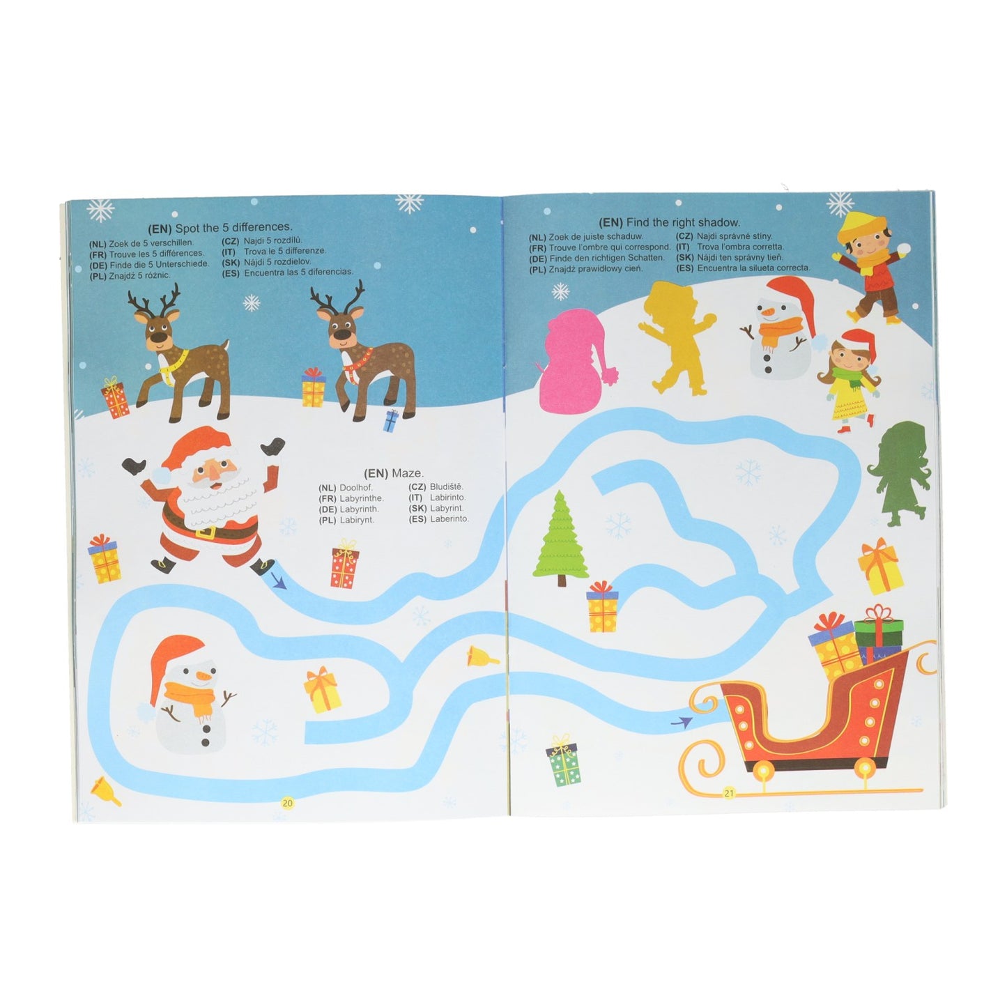 Farben Aktivitätsbuch A4 Weihnachten