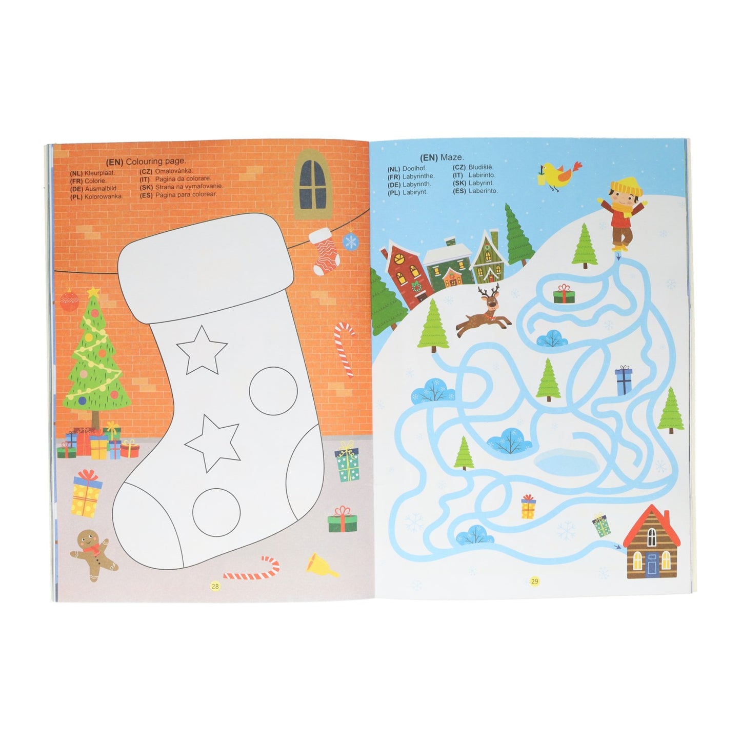 Farben Aktivitätsbuch A4 Weihnachten