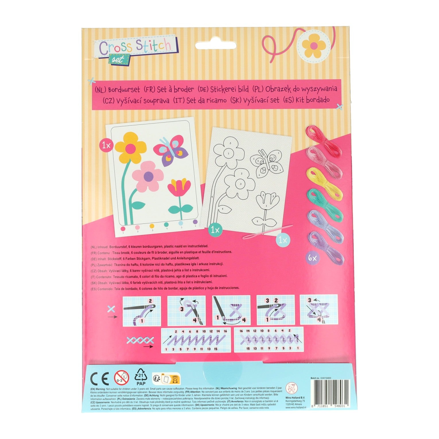 Gewinnt Holland Stickerei Set -Thema, 9dlg.