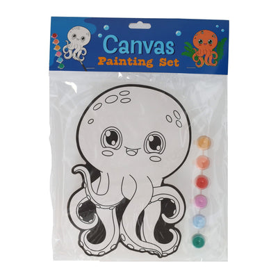 Wins Holland Leinwandgemälde – Oktopus – inklusive Pinsel und 6 Farben