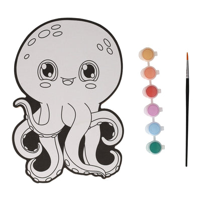 Wins Holland Leinwandgemälde – Oktopus – inklusive Pinsel und 6 Farben