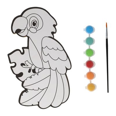 Gewinnt Holland-Leinwandgemälde – Papagei – inklusive Pinsel und 6 Farben