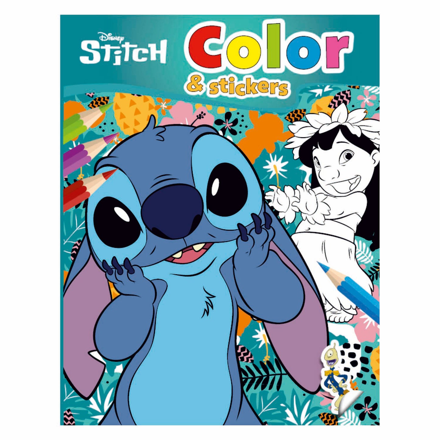 Buch-Specials Niederlande bv Stitch-Malbuch und Aufkleber