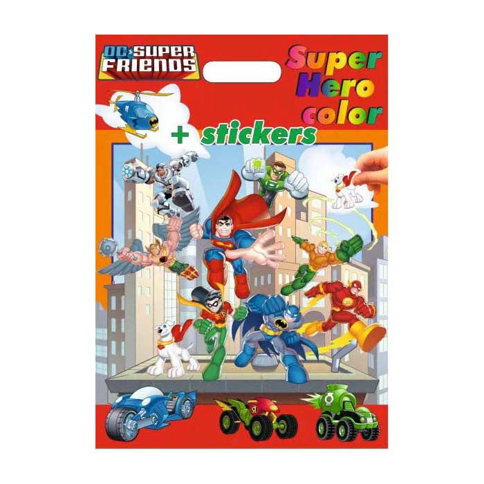 Buch-Specials Niederlande BV DC Superfriends Superhelden-Mal- und Stickerbuch