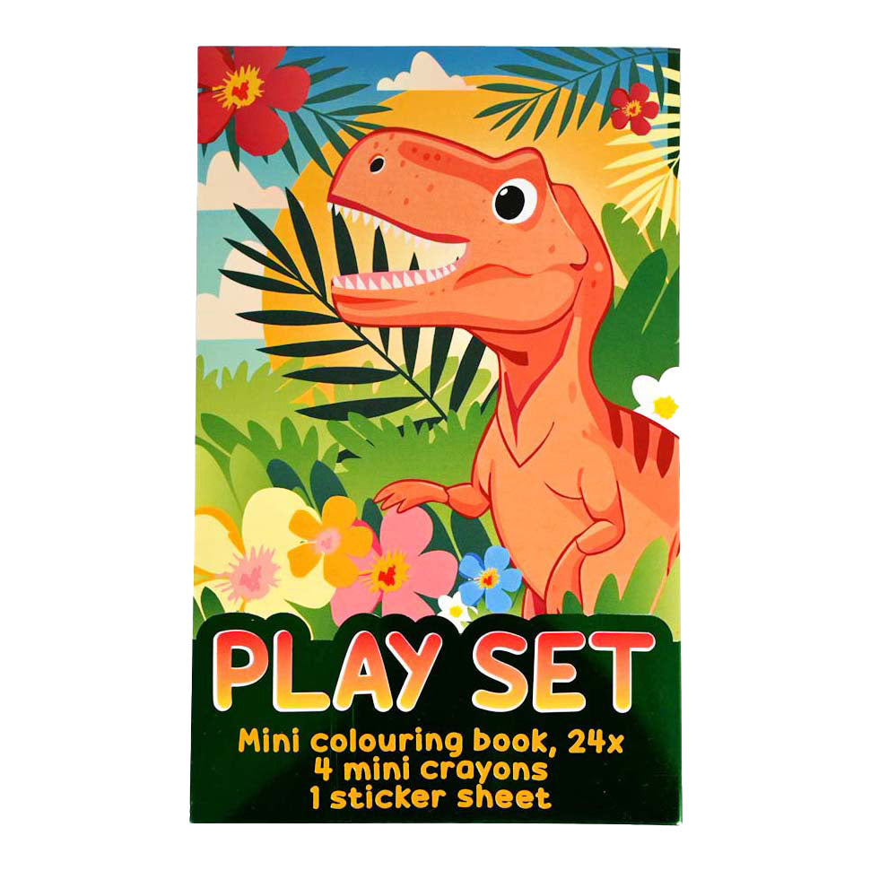 Wins Holland Leckerli-Set – Malbuch, Buntstifte und Aufkleberbogen – Dino