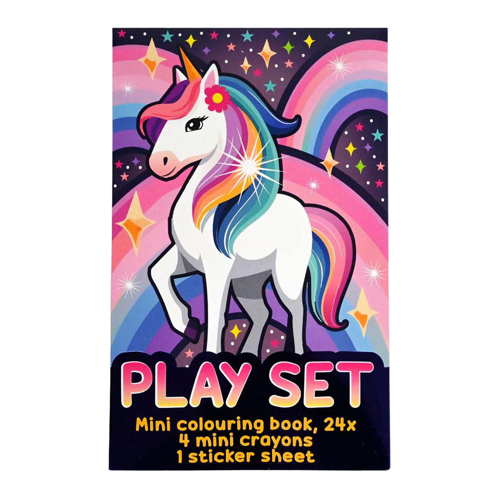 Wins Holland Leckerli-Set – Malbuch, Buntstifte und Aufkleberbogen – Einhorn