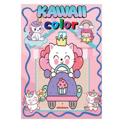 Buchangebote Niederlande bv Kawaii Color + Sticker Malbuch
