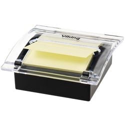 Pop-ip Notizzettelspender Bürodepot 76x76mm transparent-schwarz nachfüllbar