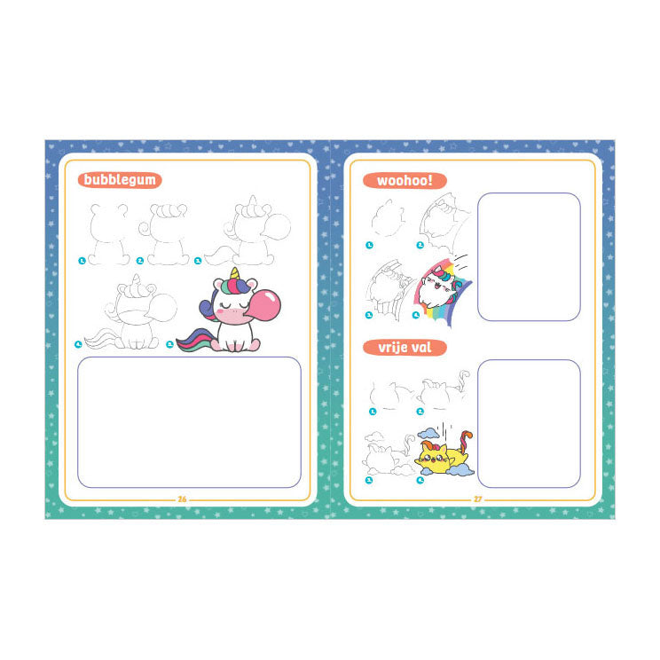 Rebo Publishers Kawaii zeichnet Einhörner, Freunde