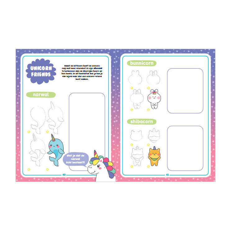 Rebo Publishers Kawaii zeichnet Einhörner, Freunde