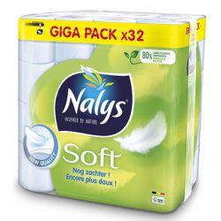 Toilettenpapier Nalys Softpack 32 Rollen weiß