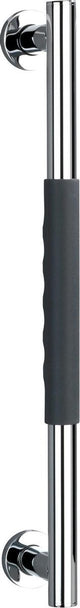 Wenko Wandgriff Secura 50cm aus Edelstahl mit rutschfestem Soft-Touch-Griff – Sicherheitsgriff – Wandhalterung – Wannengriff – Belastbarkeit max. 120 kg - TÜV geprüft, geprüft und zertifiziert