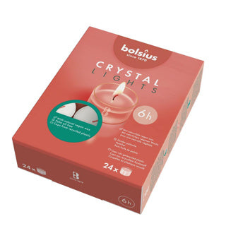 Bolsius Teelight Clear Cup 6u Box 24