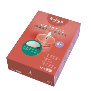 Bolsius Clear Cup Maxi Light 8u Box 12